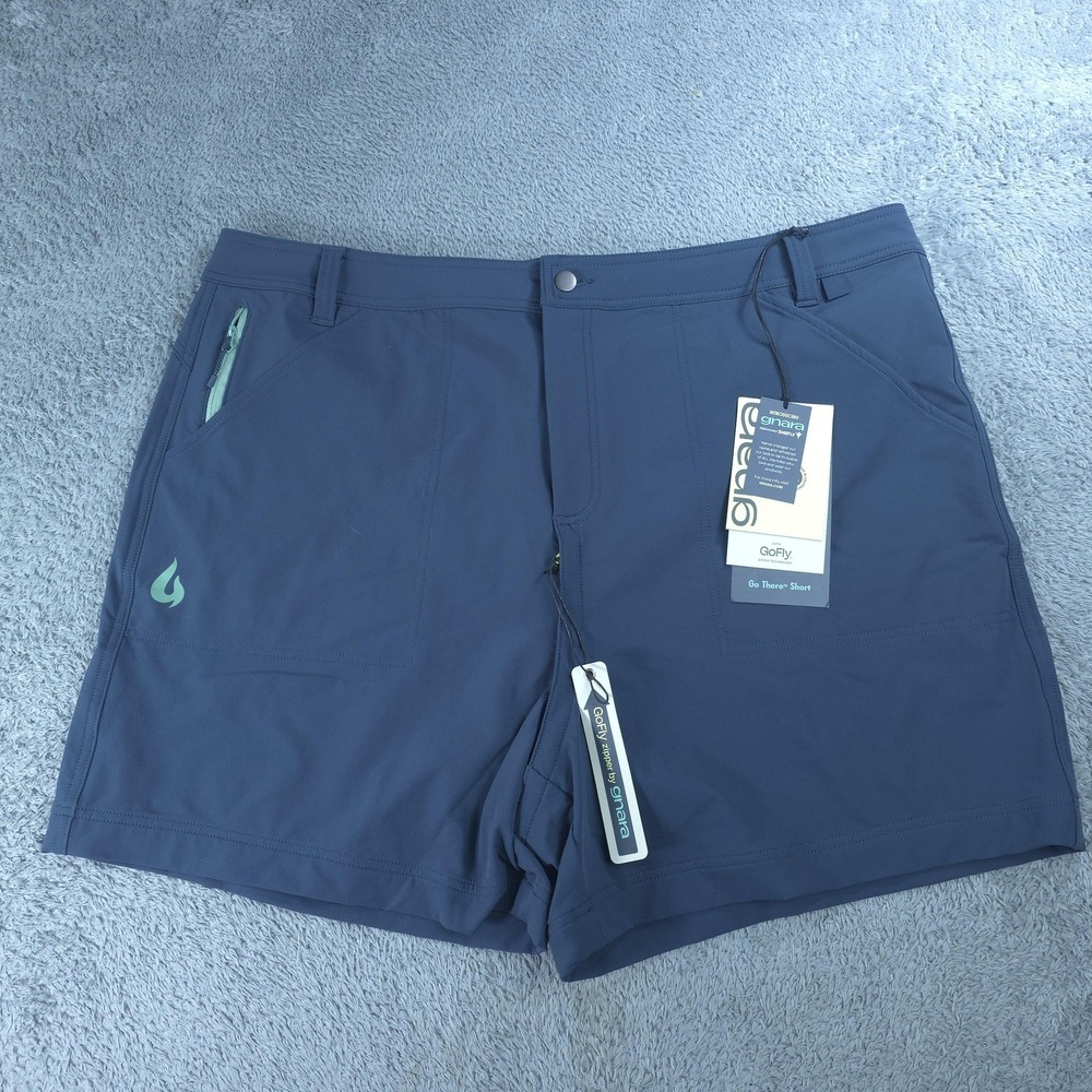 Gnara Shorts Womens 20 Blue Go There GoFly Hiking Quick Dry Stretch Outdoor